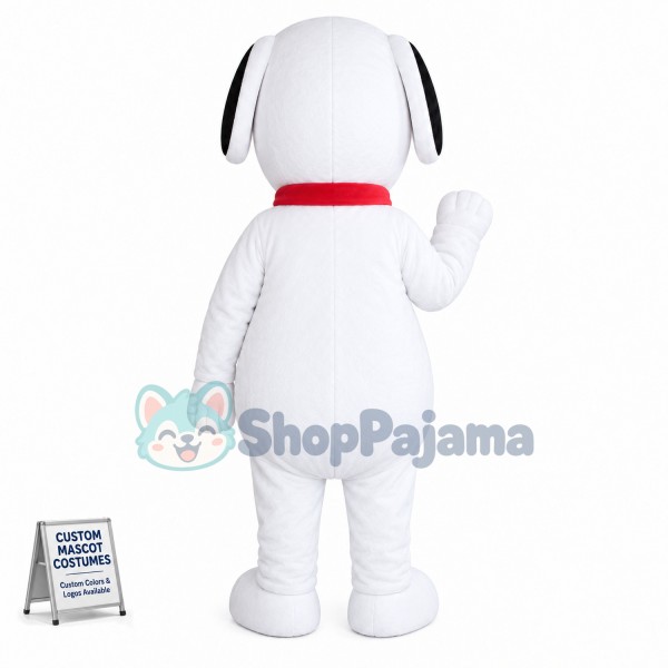 Snoopy Mascot Costume With Red Collar