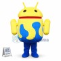 Yellow Android System Robot Mascot Costume
