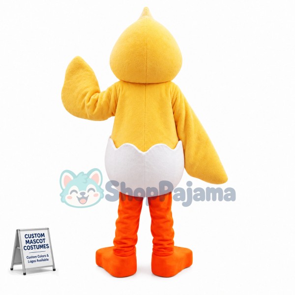 Strong Eggshell Chicken Mascot Costume