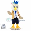 Blue Crown Bird Mascot Cartoon Costume