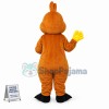 Brown Dragon With Sharp Teeth Mascot Costume