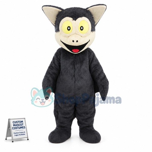 Strange Look Black Pig Mascot Costume