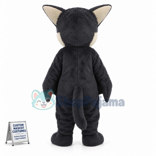 Strange Look Black Pig Mascot Costume