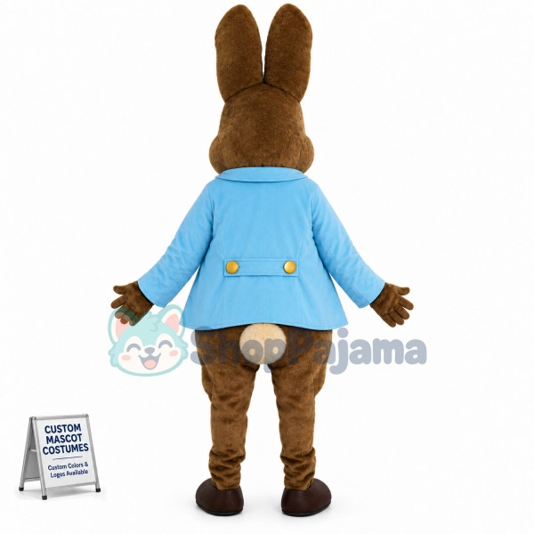 Easter Bunny In The Coat Mascot Costume
