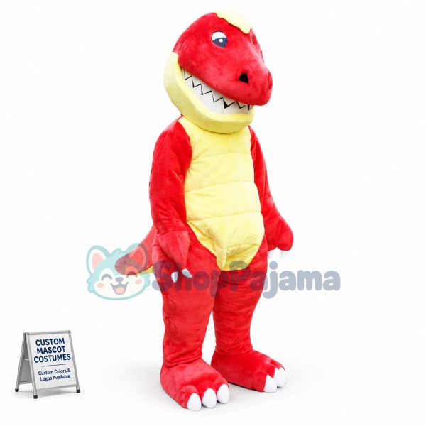 Angry Red Tyrannosaurus Mascot Costume