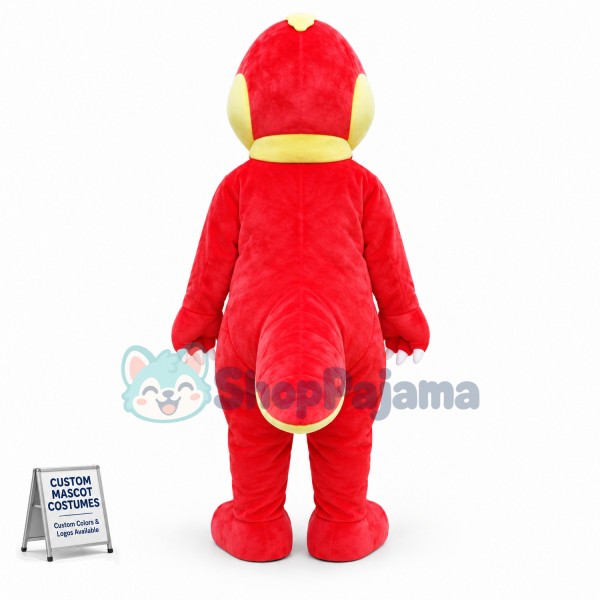 Angry Red Tyrannosaurus Mascot Costume
