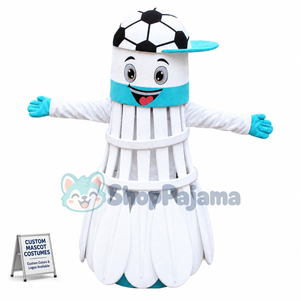 Badminton With Cap Mascot Costume