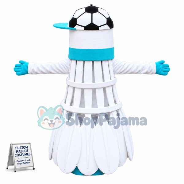 Badminton With Cap Mascot Costume