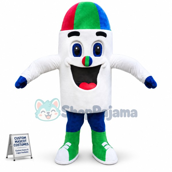 Colored Crayon Mascot Costume For Event