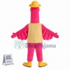 Pink Ostrich On Vacation Mascot Costume