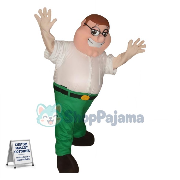 Chubby Big Belly Manager Mascot Costume