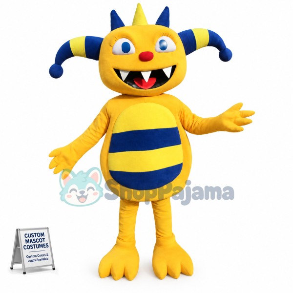 Adult Cartoon Yellow Cat Mascot Costume