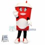 Hot Paper Coffee Cup Mascot Costume