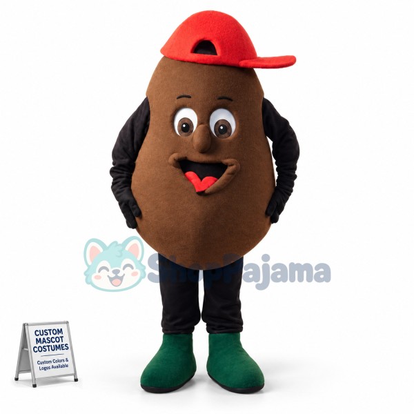 Coffee Bean In The Cap Mascot Costume