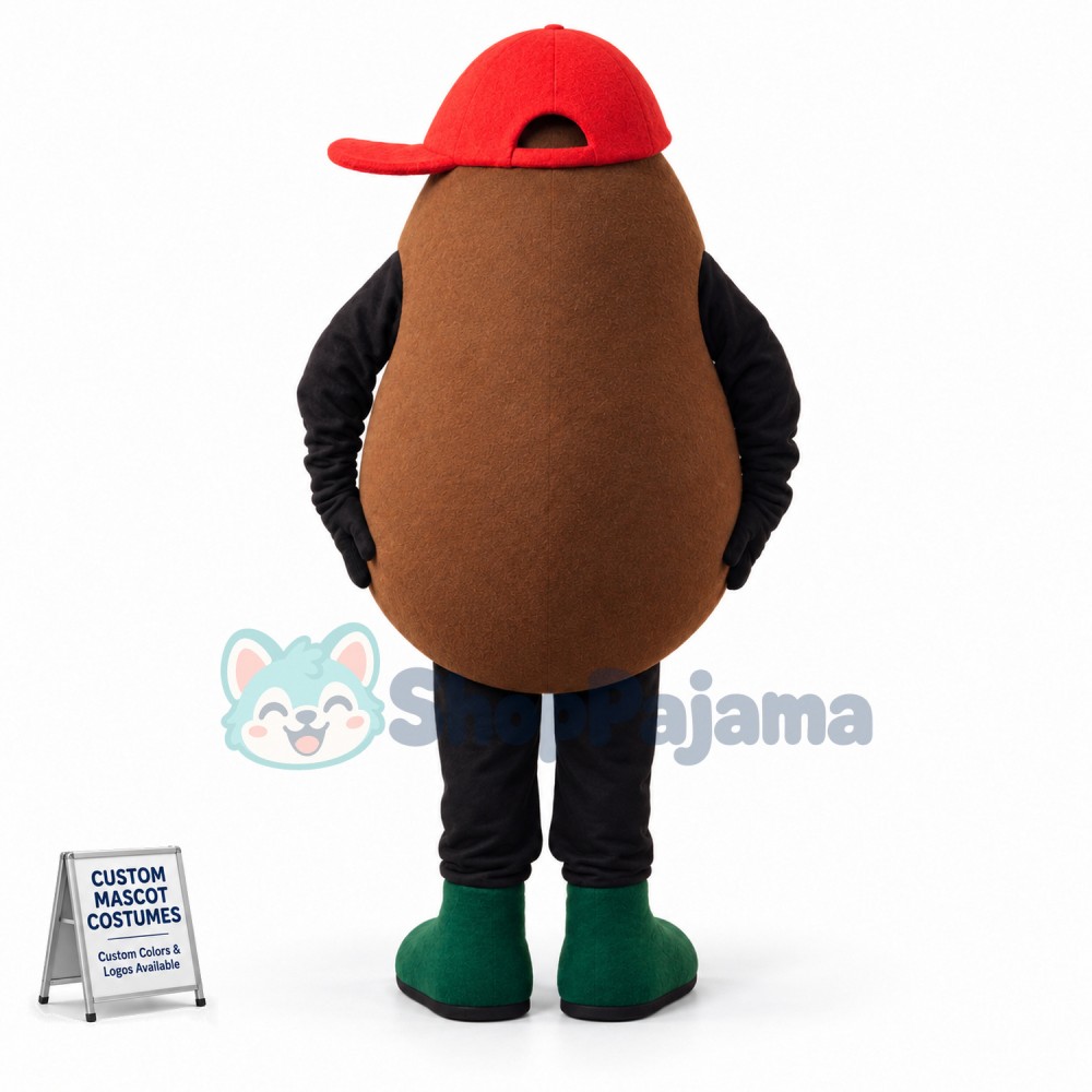Coffee Bean In The Cap Mascot Costume