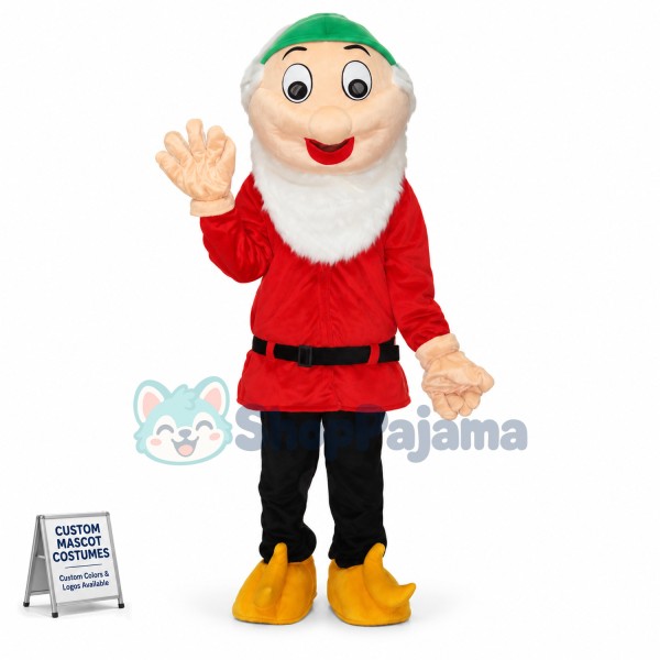 The Dwarf Mascot Costume In Red Coat