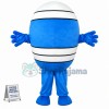 Blue & White Round Ball Mascot Costume