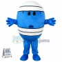 Blue & White Round Ball Mascot Costume