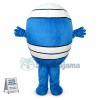 Blue & White Round Ball Mascot Costume