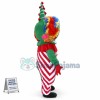 Christmas Clown With Colorful Hair Mascot Costume