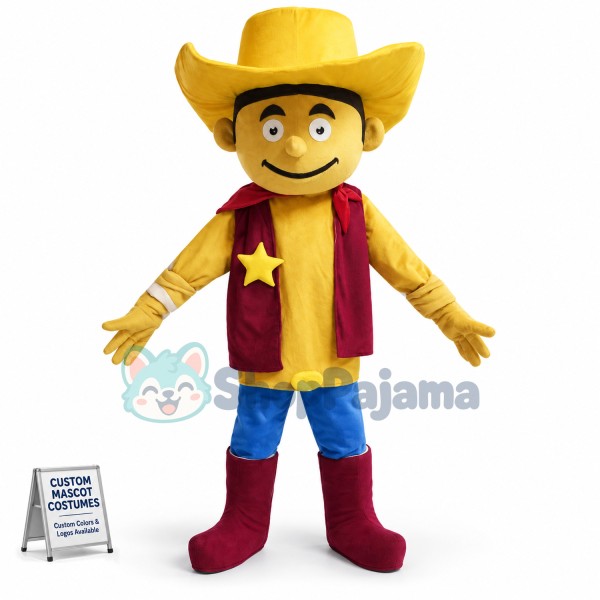 Stylish Cowboy Mascot Adult Costume
