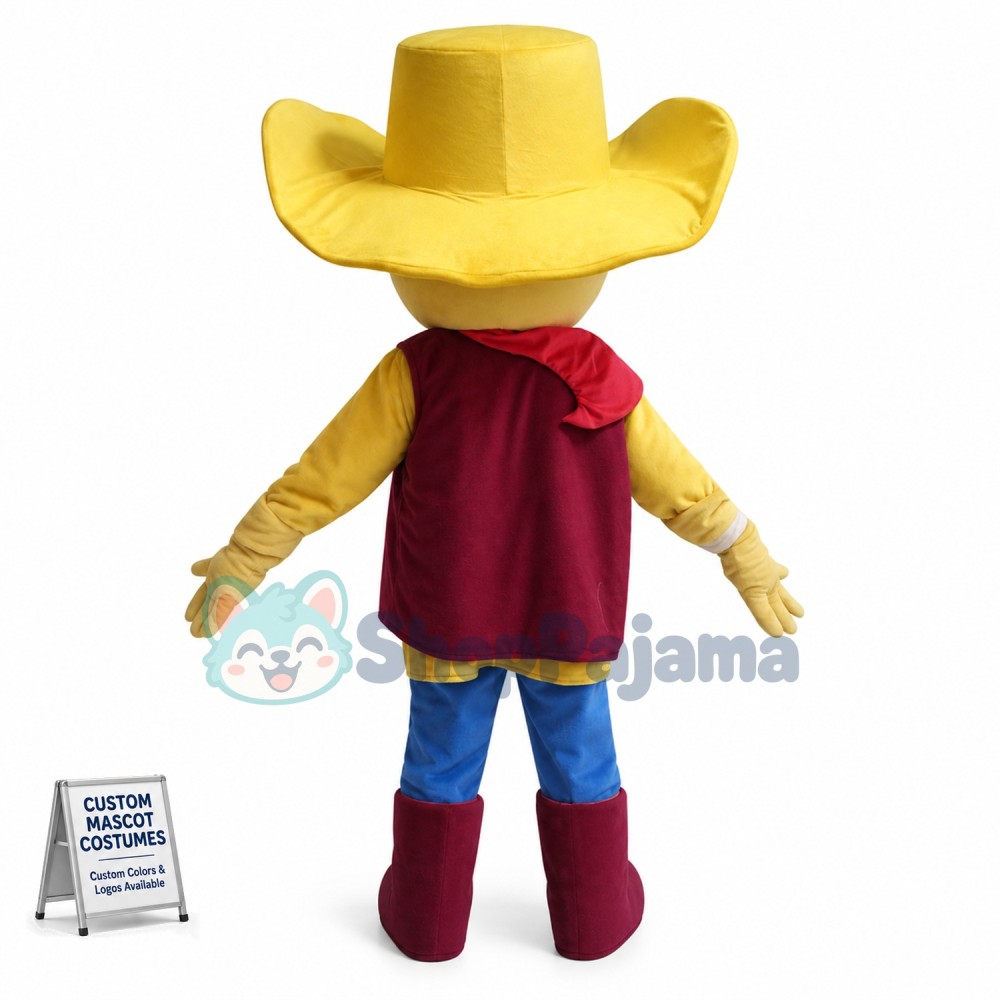 Stylish Cowboy Mascot Adult Costume