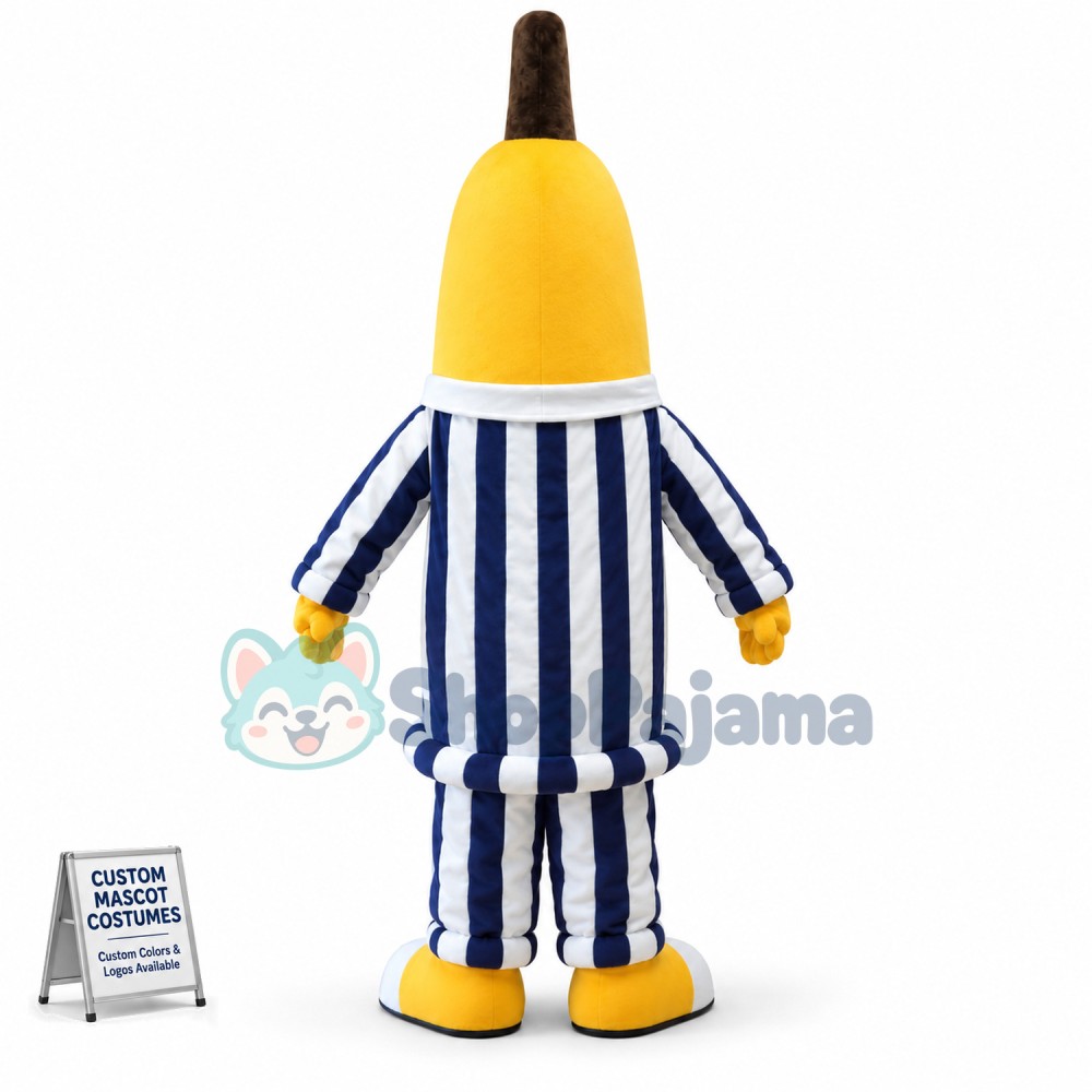 Banana In The Striped Suit Mascot Costume