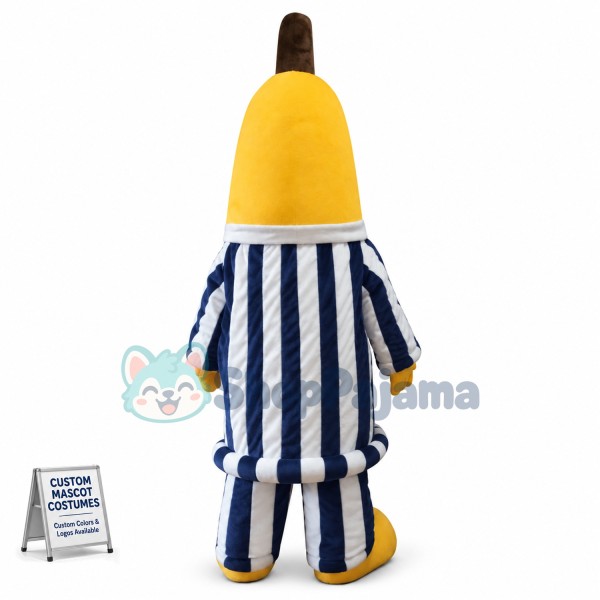 Banana In The Striped Suit Mascot Costume