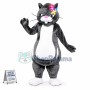 Buck Teeth Black Cat Mascot Costume