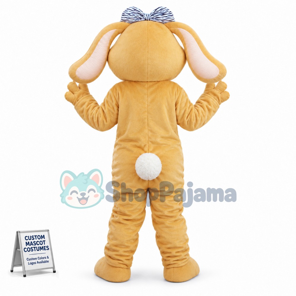 Bow Lop-eared Rabbit Mascot Costume