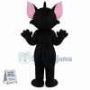 Cheerful Black Tom Cat Mascot Costume