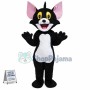 Cheerful Black Tom Cat Mascot Costume