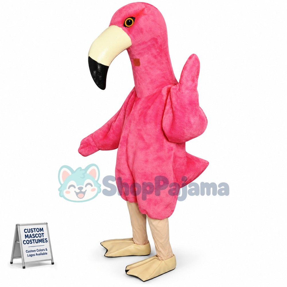Rare Pink Ostrich Mascot Costume
