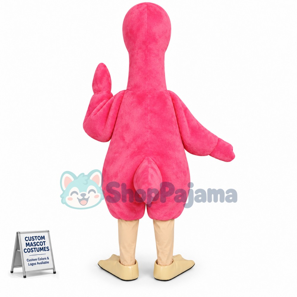 Rare Pink Ostrich Mascot Costume