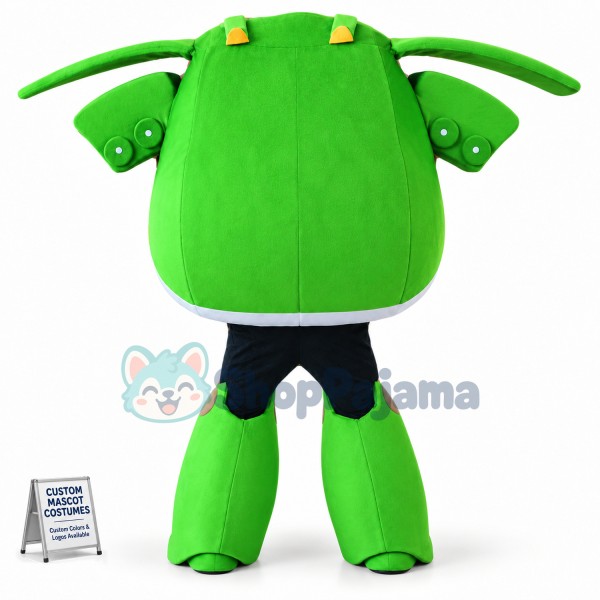 Green Mira Mascot Super Wings Costume