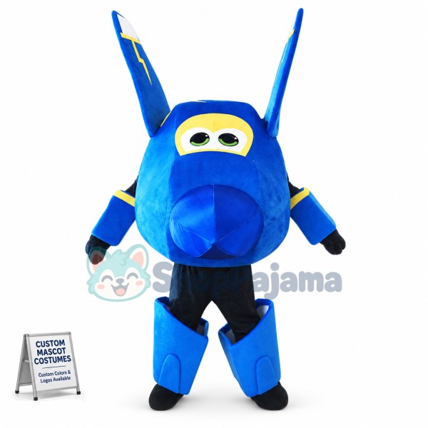 Blue Jerome Mascot Super Wings Costume