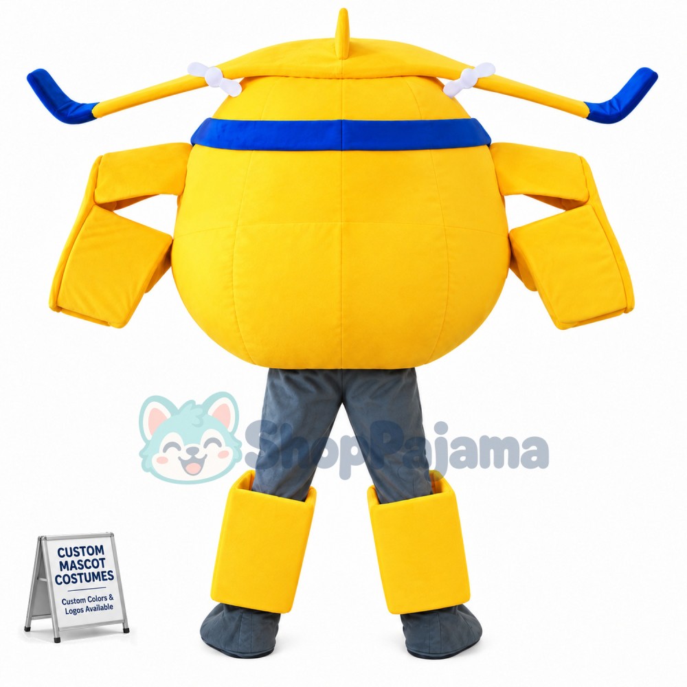 Yellow Donnie Mascot Super Wings Costume