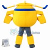 Yellow Donnie Mascot Super Wings Costume