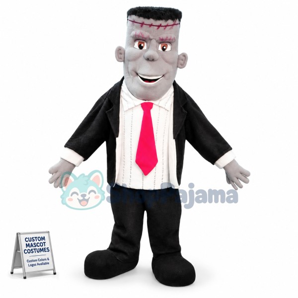 The Boss With Square Face Mascot Costume