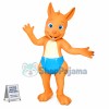 Baby Kangaroo In The Blue Diaper Mascot Costume