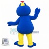 Surprised Blue & Yellow Penguin Mascot Costume