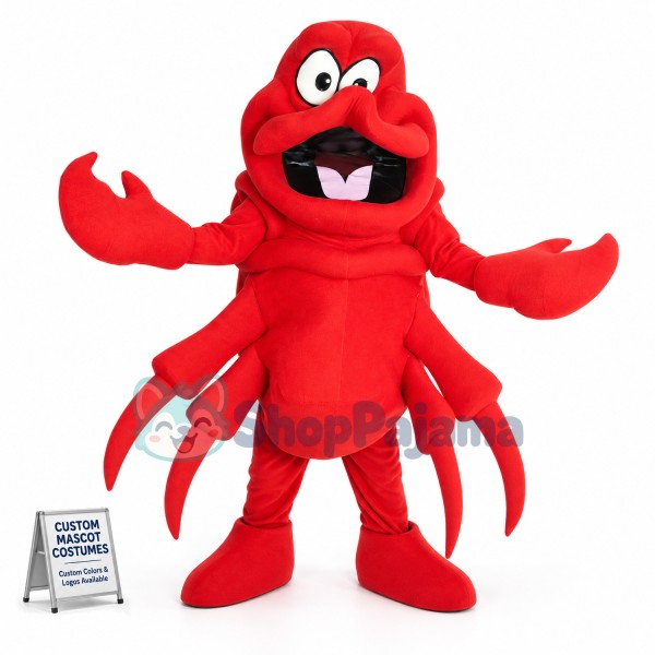 Big Crab Brandishing Tongs Mascot Costume
