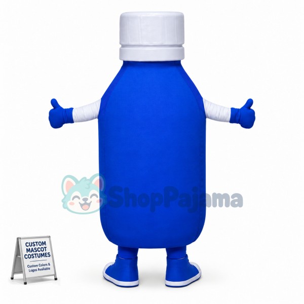 Blue Medicine Bottle Mascot Costume