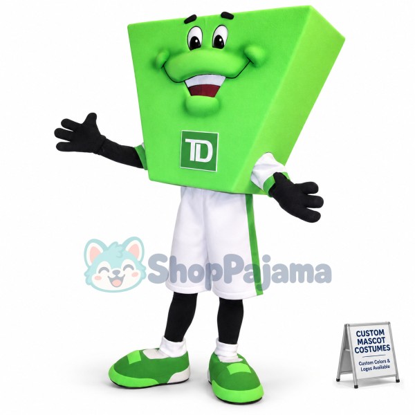 TD Green Cheer Card Mascot Costume