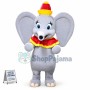 Baby Elephant Wearing Pagoda Hat Mascot Costume