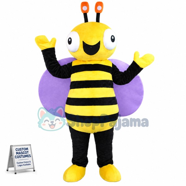 Vivid Big Bee Mascot Costume