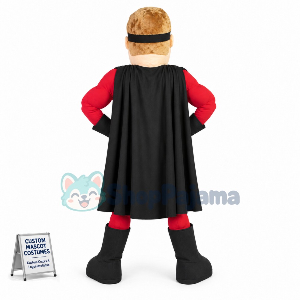 Powerful Hero Superman Mascot Costume