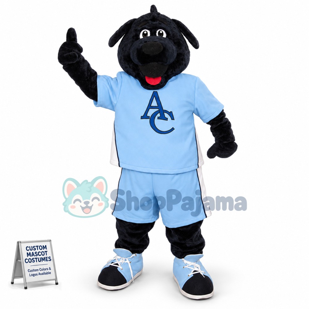 Black Dog Of Club Mascot Costume