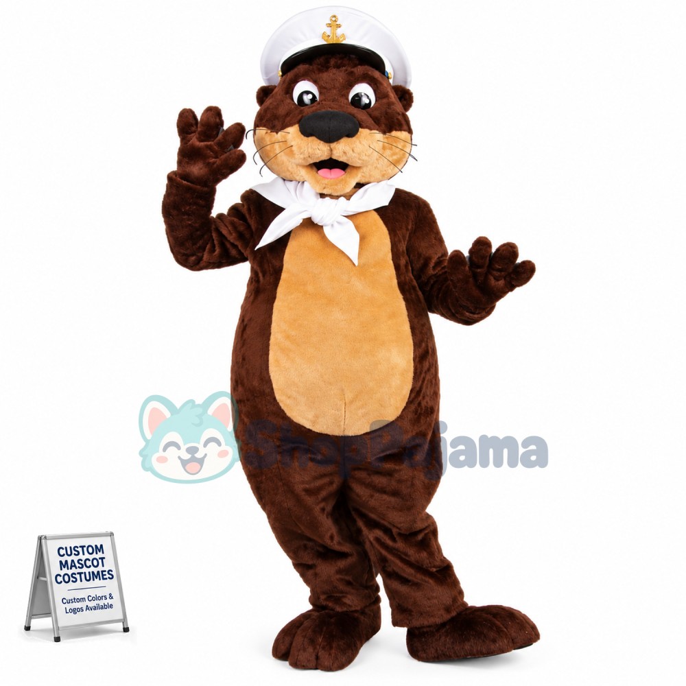 Captain Tiger Mascot Plush Costume