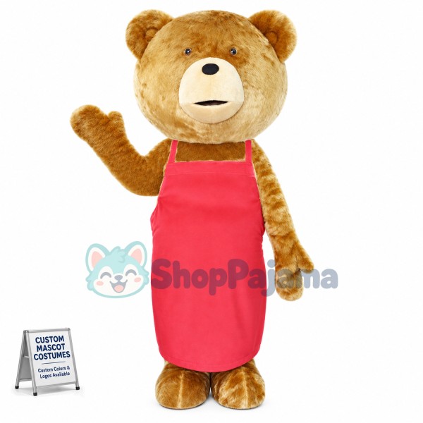 Apron Mother Bear Mascot Costume